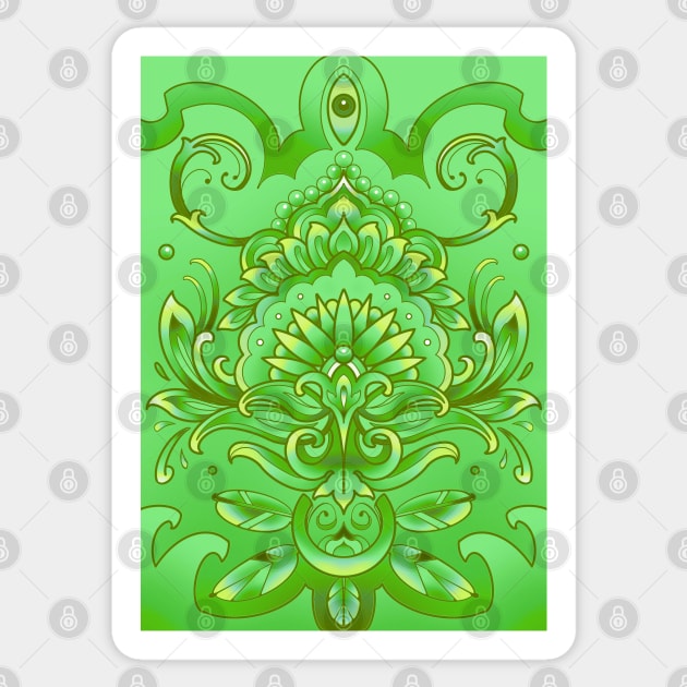 grass green mandala style pattern Sticker by weilertsen